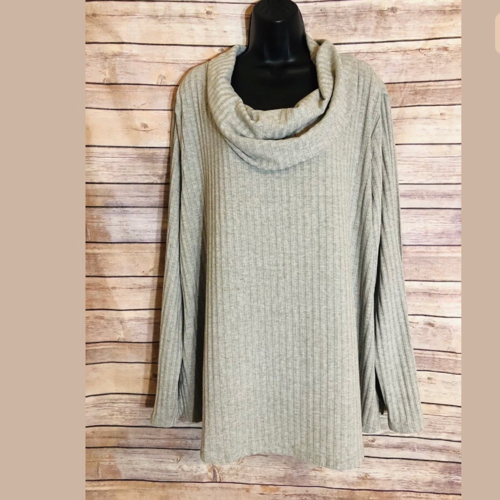 ❌SOLD❌Kim Rogers Sweater Tunic Style Top Cowl Neck - Picture 5 of 8